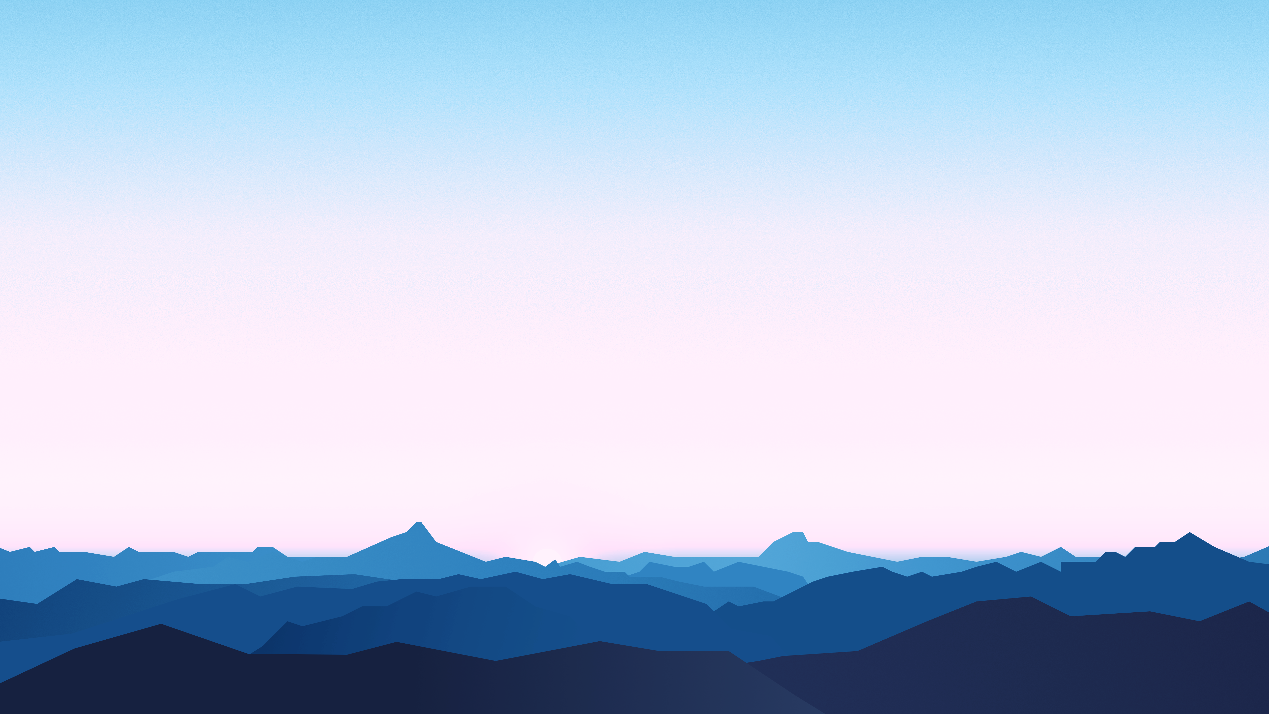 flat layered mountain silhouettes