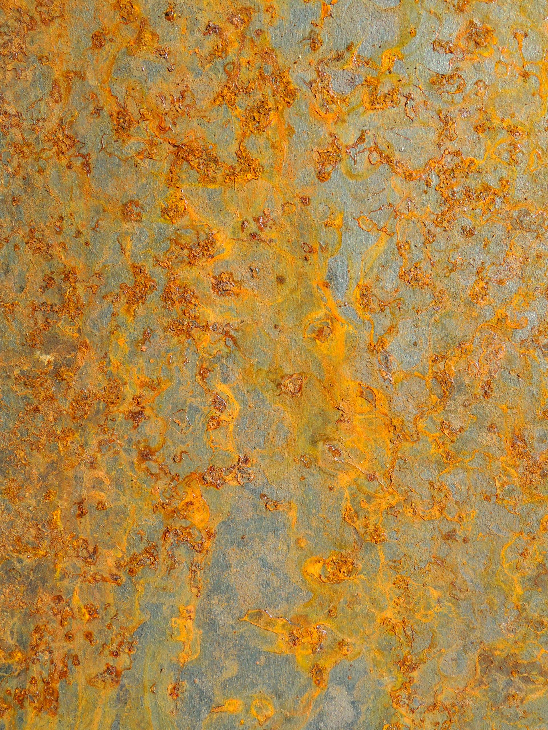 rust and oxidised iron, close-up